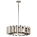 Kichler 42836PN Ziva 3-Light Pendant, Polished Nickel Finish with Satin Etched Cased Opal Glass