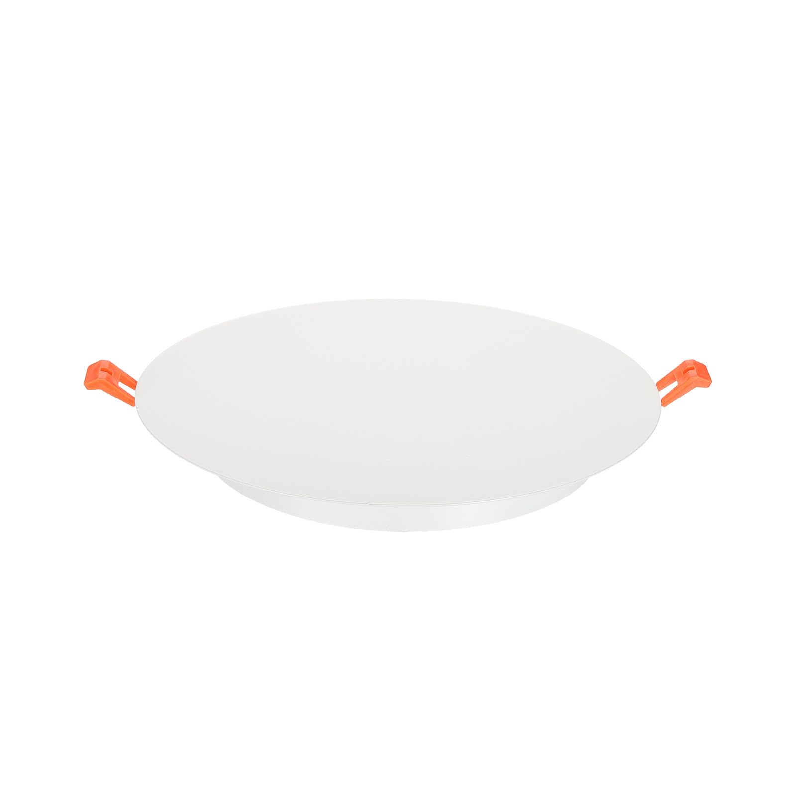 Awclub 8.3-Inch Metal Spring Mount Ceiling Cover Plates, Recessed Light Trim Wall, Downlight Hole Cap Decorative Panel with Buckle Fit 6.3-7.9inch Round Hole Ceiling Openings, Matte White 1 Pack