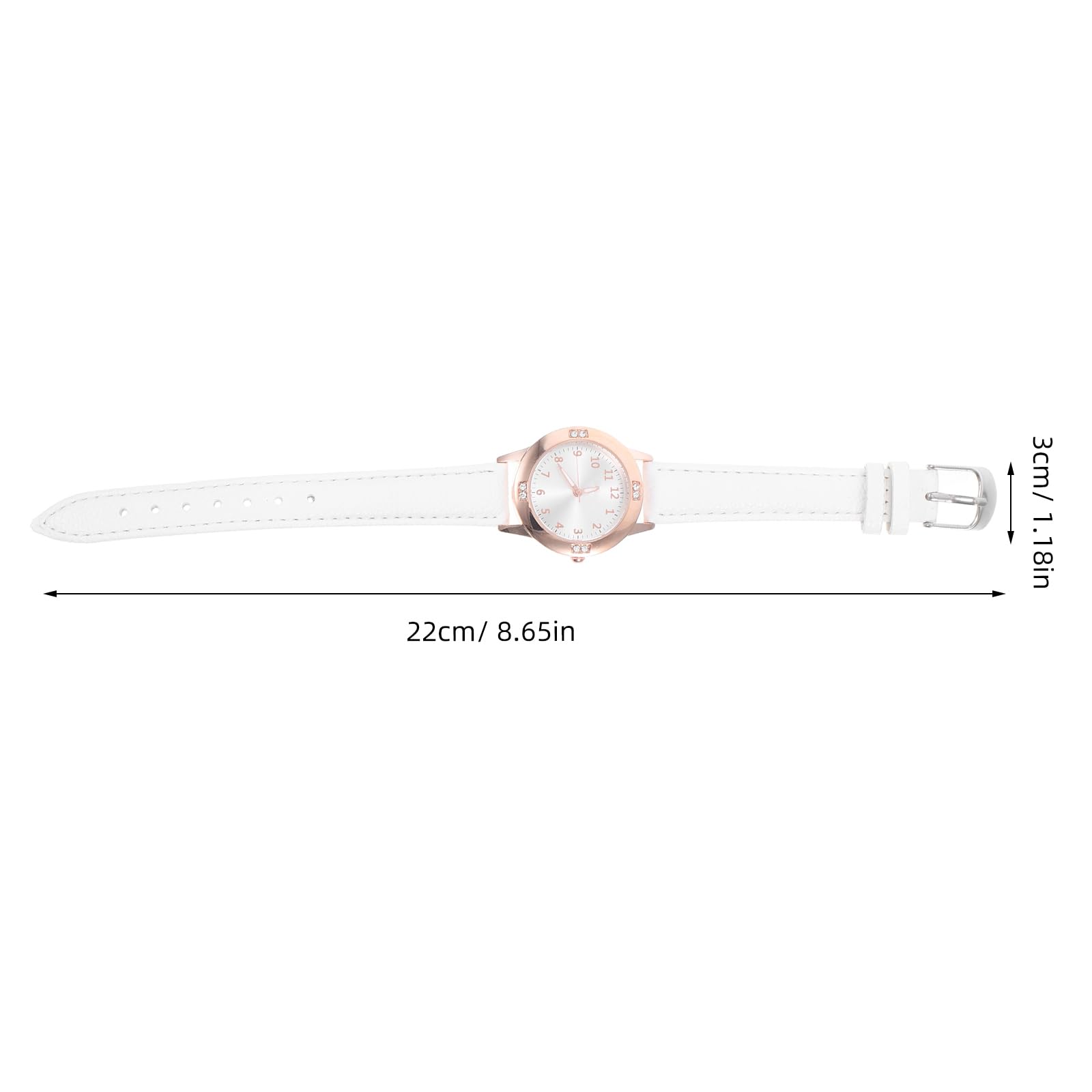 Hemobllo Studenten-Armbanduhr Weiß Frauen Quarz Wasserdicht Uhr Kristall Strass Diamant Armbanduhr Basic Uhr Studenten Armbanduhr