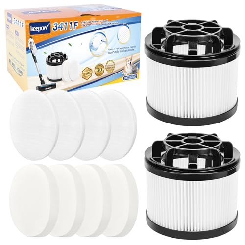 KEEPOW Filter Replacement Compatible with Levoit LVAC-200 Cordless Stick Vacuum, Model LSV-V201-WUS, 4 Pre-Motor, 2 Post-Motor Filters -  KP001401_1