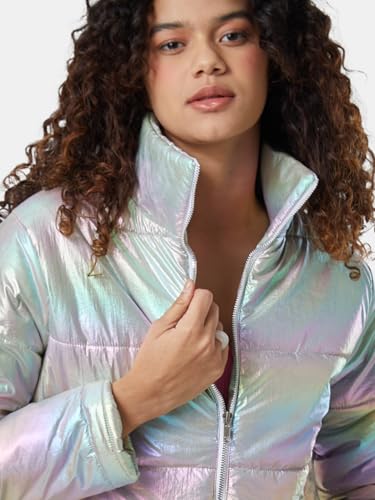 Image of The Souled Store Solids Women and Girls Solid Full Sleeve Cotton Blend Puffer Jackets