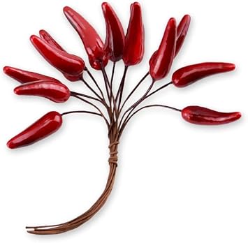 Mini Chili Pepper Picks for Floral Art or Gifts - 14 Piece