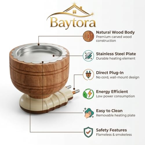 Image of Sheesham Wooden Kapoor Dani | Camphor Diffuser, Bakhoor Burner, Dhoop Dani & Incense Burner | Natural Wood Aroma Holder for Home, Office & Daily Use (Pack of 1)