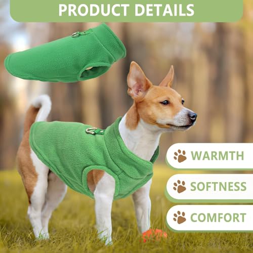 Image of 2 Pack Large Dog Sweater, XXXL Dog Sweater, Fleece Dog Sweaters with Leash Ring Winter Warm Pet Sweater Thick Clothes Pullover Dog Sweatshirt Coat,XXXL (Blue,Green)