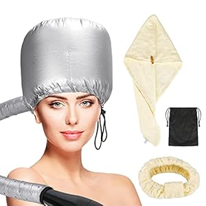 Upkey föhnkap met elastiek, bonnet bevestiging voor haardroger met droge haardoek, make-up hoofdband voor haarwrap, tulband, haardroogdoek (zwart) bevestiging aan de föhn