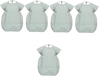 Babadores Para Bebês 5 Peças Babadores Para Bebês Macacões Para Meninos Crianças Avental Babadores Para Recém-Nascidos Para Meninos Babadores De Alimentação Para Bebês