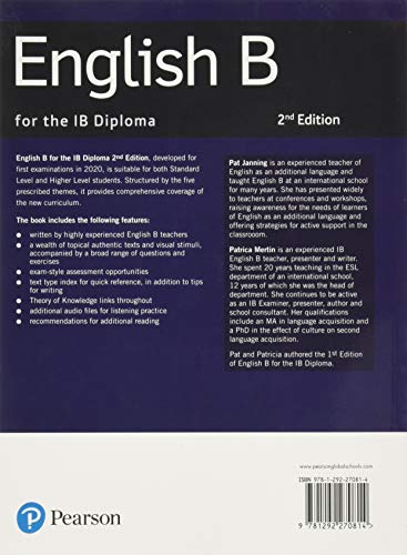 Pearson Baccalaureate English B for the IB Diploma (Pearson International Baccalaureate Diploma: International Editions)