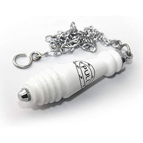 Ceramic Cistern Pull & Chain in Chrome Cover