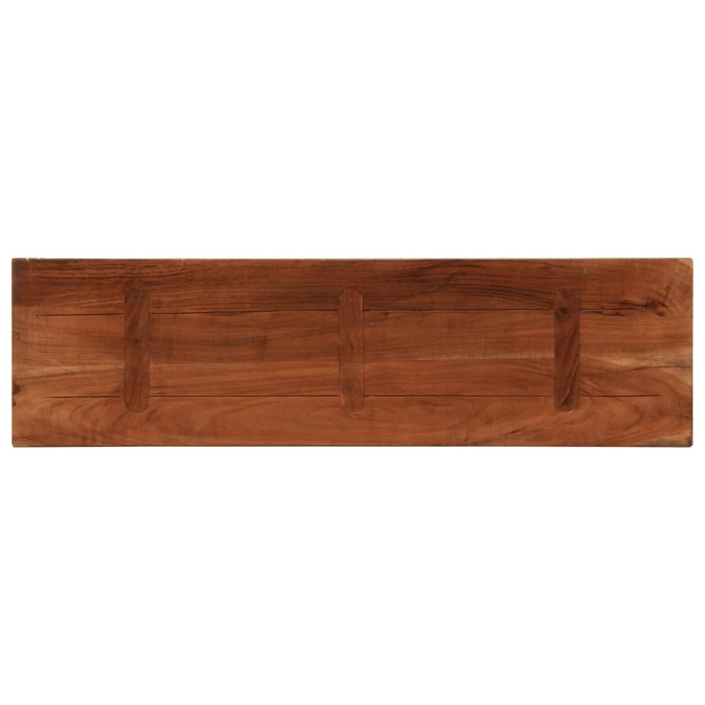 Générique Rechteckige Tischplatte, 110 x 30 x 3,8 cm, aus Massivholz, rustikale Ersatzplatte, glatte Oberfläche, leicht zu reinigen mit einem feuchten Tuch, Stück