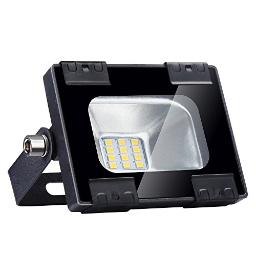 Ankishi Focos Led Exterior 10W, LED Floodlight 1000LM 3200K(Blanco Cálido),LED Focos Iluminación de, Iluminación de Exterior para Patios, Caminos, Escaleras, Jardines, Fábricas.