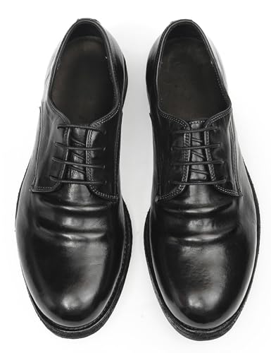 Santimon Men’s Dress Shoes Genuine Horse Leather Oxfords, Fashion Business-Casual & Formal Wedding Breathable Lining Shoes – Handcrafted Goodyear-Welt Luxury Derby3