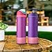 Alwenid 2PCS Silicone Water Bottle Boot for Owala 24 Oz, Anti-Slip Protective Sleeve Bottom Bumper Protector for FreeSip, Twist, and Flip Stainless Steel Water Bottles (Rose)
