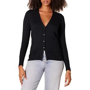 Amazon Essentials Women’s Lightweight V-Neck Cardigan Sweater (Available in Plus Size)