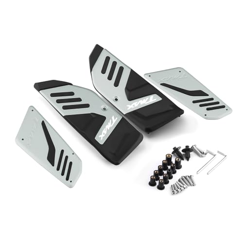 Repose-pieds moto T-MAX 530 SX plaques de marchepieds en alu anodisé gris