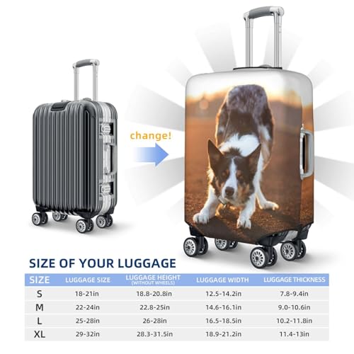 Generic Custom Luggage Cover,Personalized Suitcase Covers for Luggage with Your Design Name Logo Photo,Double-Sided Different Designs Customized Elastic Travel Suitcase Protector Covers Large, Black4