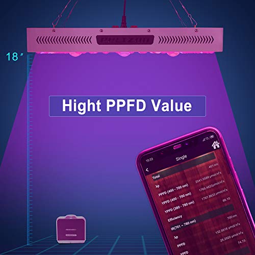 Phlizon Cree Cob 1500W Led Plant Grow Ligh for Indoor Plants Growing Lamps Full Spectrum Double Switch Plant Light for Veg and Flower- 1500W
