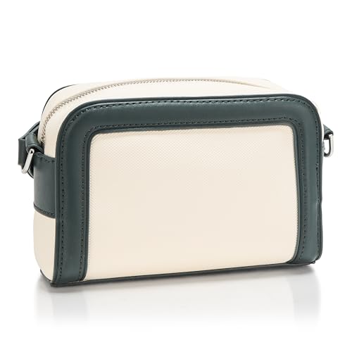 Lacoste Women's Small Nilly Petit Piqué Reporter Bag, Flour/Dark Green, One Size2