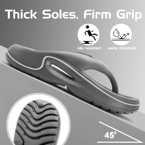 Image of DOCTOR HEALTH SUPER SOFT Men's EVA Flip Flops | Lightweight Cushioned Comfortable Thong Slippers | Anti-Skid Waterproof Soft Footbed Daily Wear Beach Bathroom Indoor Outdoor Flip Flops