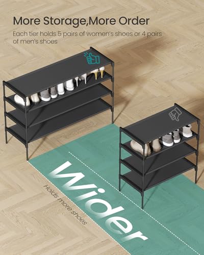 Image of SONGMICS 4-Tier Shoe Rack, Space-Saving, Shoe Storage Organizer