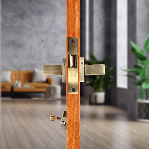 Image of LAPO Heavy Duty Mortise Lock for Door |Bathroom Storeroom and Balcony Door Lock with Bolt Latch and Pull Handle for Home and Office