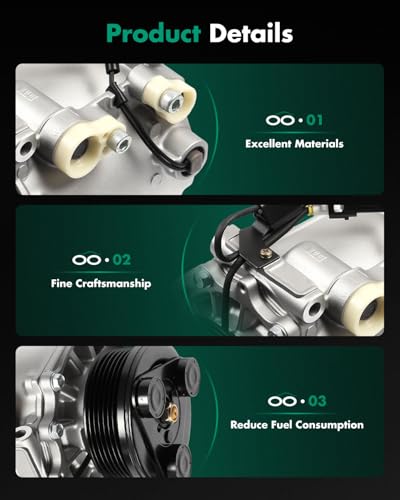 Image of SCITOO AC Compressor for Chrysler for Sebring 2.4L 2001-2005 | Fast Cooling, Ultra Low Noise (≤72 dB)Air Conditioner Compressor with Clutch, Easy Installation, 7813A040 MR500324 6511657