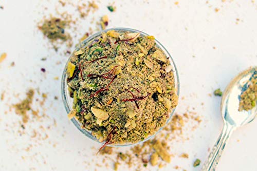 Image of JAWAI Badam Keshari Milk Masala (100 gms) | Masala Milk |Dryfruits based Healthy & Nutritious Drink Mix | Pishori Pistachio | Californian Almonds | Kashmiri Saffron | (Badam Keshari Milk Masala)