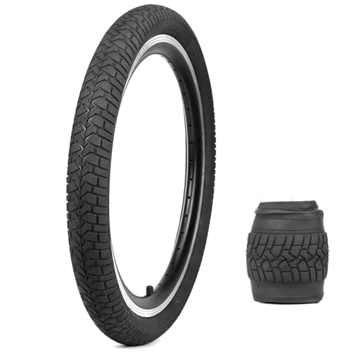 WEEROCK Bike Tire 20 Inch Kid Bike Tire 1 Pack 20 x 2.125 Folding Bead Replacement Tyre for 20 Inch Bicycles, Child MTB, Mountain Bike, BMX, Black