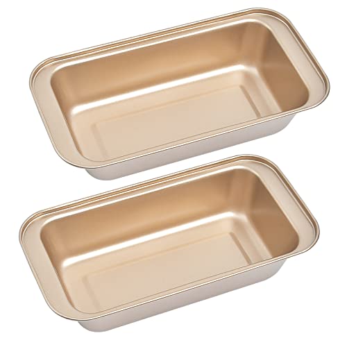 Supkiir Juego de 2 moldes para pan de pan de acero al carbono, molde para pan tostado, molde para pan / pasteles / tostadas, rectangular antiadherente, saludable y no tóxico, 25,4 cm x 13 cm x 5,8 cm Cover
