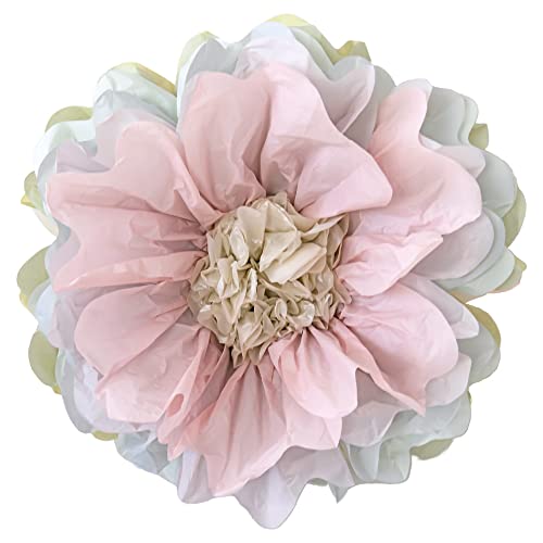 regalo ペーパーフラワー 花 飾り 飾り付け 誕生日 100日祝い メイクフェアリーフラワー シングル (レインボー・花1個)の商品画像（Amazon）