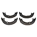 TRQ Rear Parking Brake Shoe Set Compatible with 2006-2009 Hyundai Azera 2007-2009 Santa Fe Kia Amanti 2003-2009 Sorento