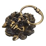 DOITOOL Aldaba De Puerta León Antigua Con Tirador Ergonómico Anillo Estilo Chino Acabado Plateado Resistente Para Decoración Clásica De Hogar
