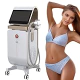 KACBFEE Depilación láser de diodo Profesional, 755 NM, 810 NM, 1060 NM y 940 NM, Dispositivo de depilación láser para el hogar, Ideal para Pieles oscuras y Salones de Belleza White Single