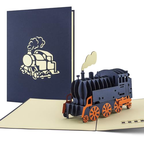 Diese Klappkarten Lokomotive als Pop Up Karte als Geschenk oder...