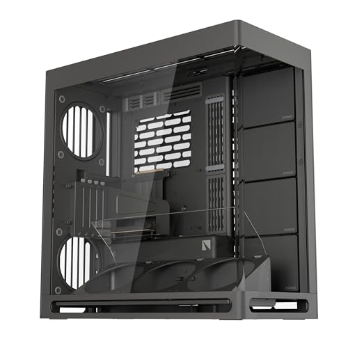 HAVN-HS-420-VGPU-Dual-Chamber-Mid-Tower-ATX-PC-Case-Black-PCIe-50-Vertical-GPU-Kit-11x-140mm-Fan-Slots-2X-420mm-Radiator-Support-SimpliCable-Cable-Management-Tempered-Glass-PWM-Fan-Hub HAVN HS 420 VGPU Dual-Chamber Mid Tower ATX PC Case Black | PCIe 5.0 Vertical GPU Kit, 11x 140mm Fan Slots & 2X 420mm Radiator Support, SimpliCable Cable Management, Tempered Glass, PWM Fan Hub - Image 1