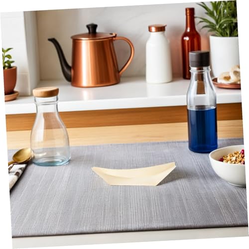 Platos descartables de madera para sushi, set 100 pcs miniatura 7