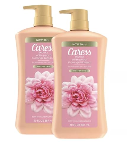 Image of Caress Daily Silk Hydrating Body Wash, White Peach & Orange Blossom (30 fl. oz, 2 pk), Pink