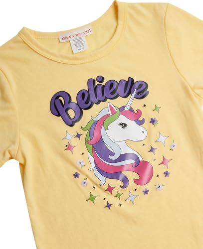 that's my girl Girls Shirts - 3 Pack Soft Comfy Short Sleeve Girls Tops Cute Girl Kids T Shirts Clothes: Made in USA (7-12)4