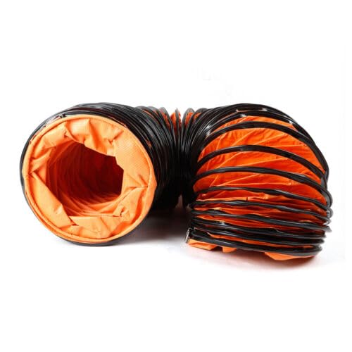 Tubo di ventilazione, tubo in PVC arancione Tubo per aria calda Tubo per aria di scarico Estensibile, per ventilatori da cantiere