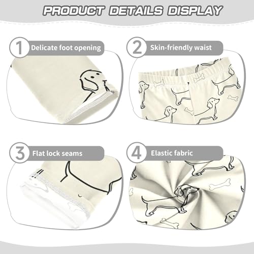 Girls' Leggings Cute Dog Bone Yellow Kids Yoga Tights Pants 1 Pack 23023273