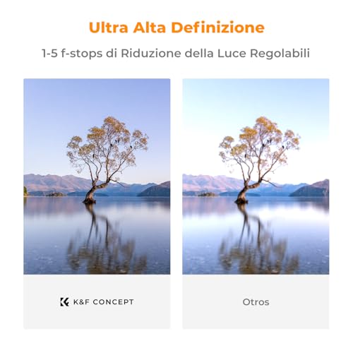 K&F CONCEPT Nano-X Pro 82mm Filtro Variable ND2-32 (1-5 Pasos) Ultradelgado con Marco de Cobre Vidrio Óptico HD con 36 Capas Revestimiento Nano para Objetivo 82mm - imagen 6