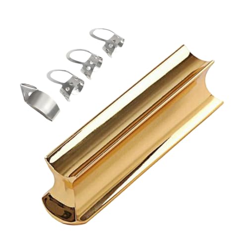 GOOHOCHY 5pcs Stainless Steel Guitar Bar Slide Kit Electric Guitar Slide Picks Tone Bar for Guitarists