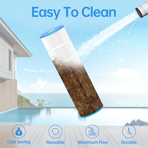 Image of CCP420 Pool Filter Compatible with Pentair Clean and Clear Plus 420, PCC105, 178584, Ultral-A6, Filbur FC-1977, Unicel C-7471, 817-0106, R173576, 570-0425-07, 4X105 sq.ft. Cartridges
