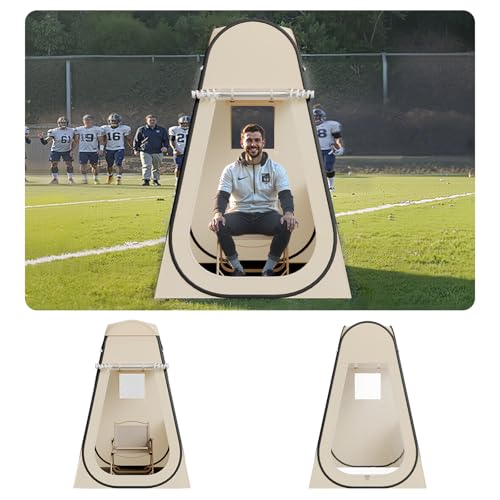 VEVOR Pop Up Sports Tent Pod, 47x47x74.8 Instant Weather Proof Clear Tent for 1 Person, Portable Foldable Shelter with Removable Floor Mat & Top Cover, for Watching Sports Events, Camping, Fishing