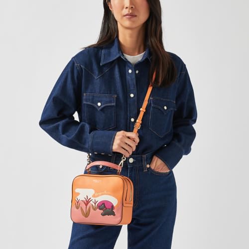 RADLEY London Spring Street Apricot Small Zip Around Satchel Cross Body & Grab Bag, Orange, 18.5cm4