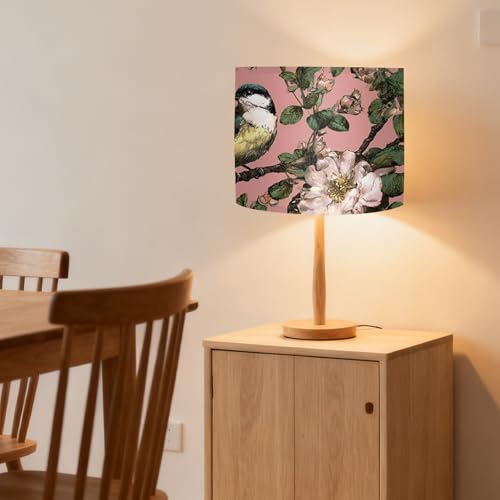 Image of Nuxovilar Lamp Shades Set of 2, 13 inch Top x 13 inch Bottom x 10 inch High (Spider) | Large lamp shades vintage floral bird design bedroom boudoir guest room covers light (Vintage)