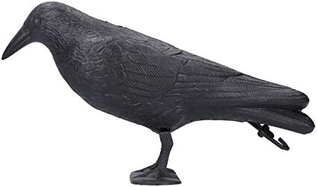 KorsiKato Simulation Crow,Simulation Plastic Crow Statue Hunting Bait Decoys Tool for Outdoor Garden Decoration Hunting Bait Tool Crow