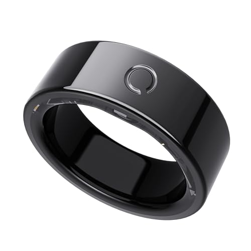 Image of Opove O Ring Smart Ring, Fitness Trackers Rings with Sleep /Stress /Heart Rate /Women's Health Monitoring, No Subscription, Comfortable Wearing, Long Using, Fitness Ring for Android & iOS, Black-Size8