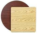 Royal Industries Rectangular Reversible Oak/Walnut Wood grain Tabletop, 24
