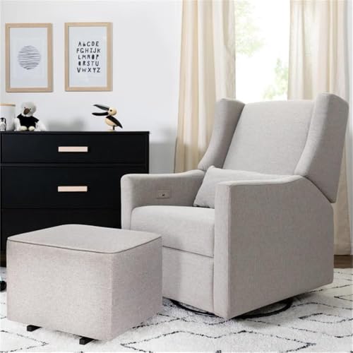 Babyletto-Kiwi-Electronic-Power-Recliner-and-Swivel-Glider-with-USB-Port-in-Performance-Grey-Eco-Weave-Water-Repellent-Stain-Resistant-Greenguard-Gold-and-CertiPUR-US-Certified Babyletto Kiwi Electronic Power Recliner and Swivel Glider with USB Port in Performance Grey Eco Weave Water Repellent Stain Resistant Greenguard Gold and CertiPUR US Certified