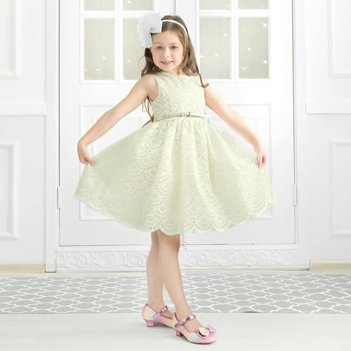 Image of PANDNAINJIA Girls Dress Shoes Toddler Heels Mary Jane Pumps
